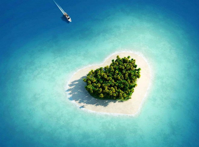 Tavarua an Heart Shaped Island
