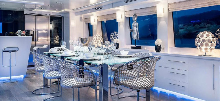 Hot on Pinterest: See these blue dining rooms inside of yachts