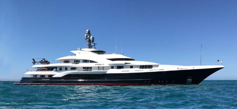 See the result of the rebuild of Attessa IV yacht